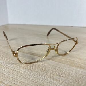 LuxOttica Heavy Gold Electroplate Lance G Eyeglasses Frames Only 50-18-125